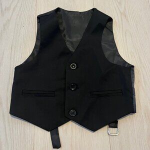 Boy's Toddler Wedding Vest Black ( 2T )